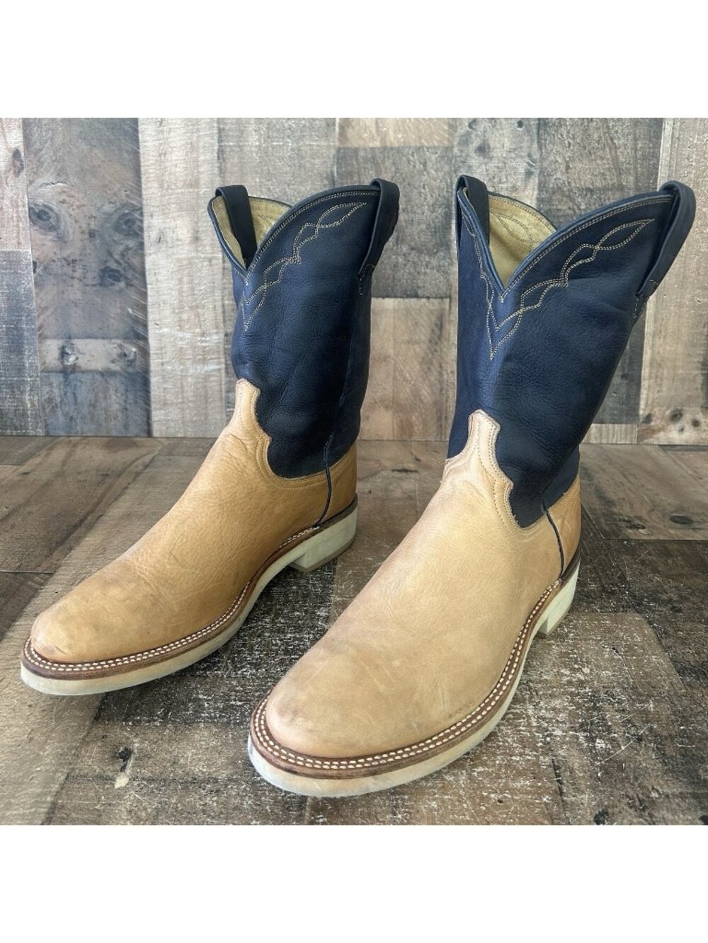 Dan Post Vintage 6574 Crepe Sole Western Cowboy Boots Mens 10.5 D